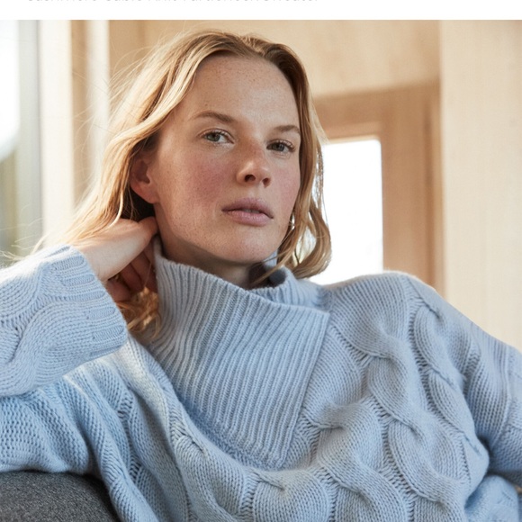 Haven Well Within Sweaters - Elegant Sky Blue Turtleneck Sweater